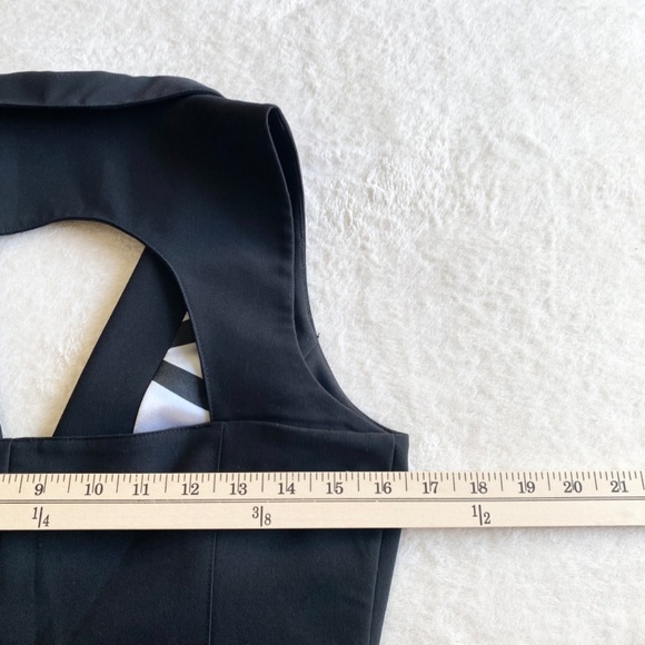 VTG BEBE Vest Waist-Coat w/ Back-keyhole Design Black - Picture 11 of 15